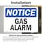 Signmission Gas Alarm, 5 in W x Rectangle, Vinyl Decal OS-2PACK-NS-D-35-L-12985 - alternate 4